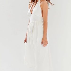 Urban outfitters betsey linen halter dress